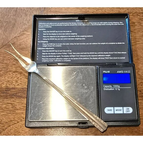 Vintage Alvin Chapel Bells Sterling Silver Two-Tine Old Style Pickle Fork HS116 - Picture 4 of 8